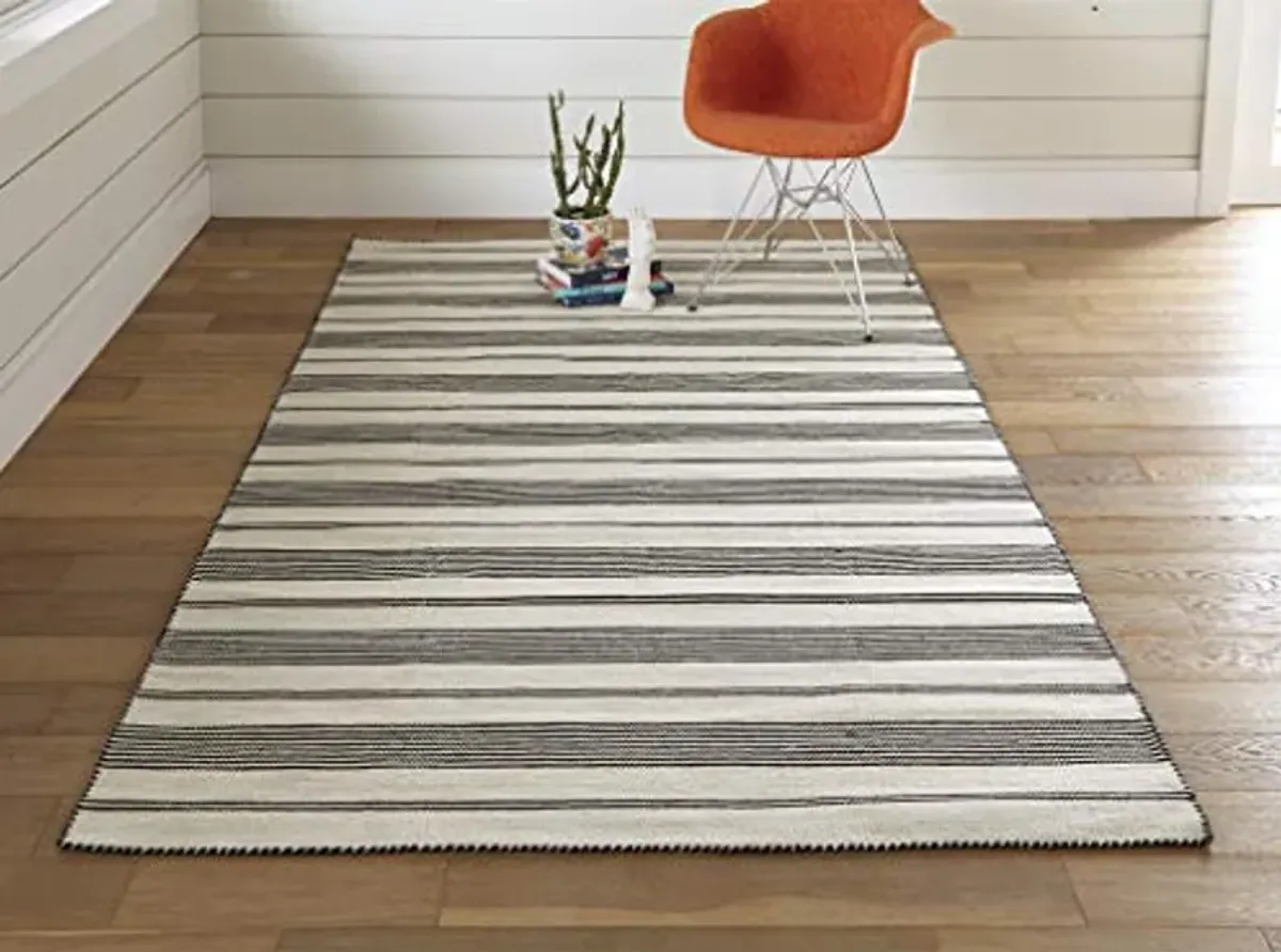 Feizy Rugs - Duprine Collection, Transitional Graphic Area Rug - Black 5' x 8'