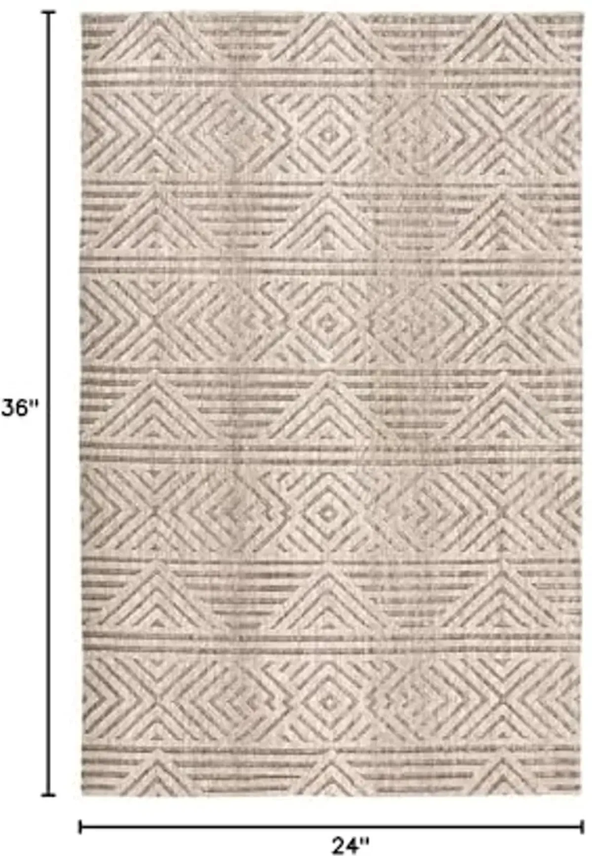 Feizy Rugs - Colton Collection, Transitional Geometric Area Rug - Brown 2' x 3'