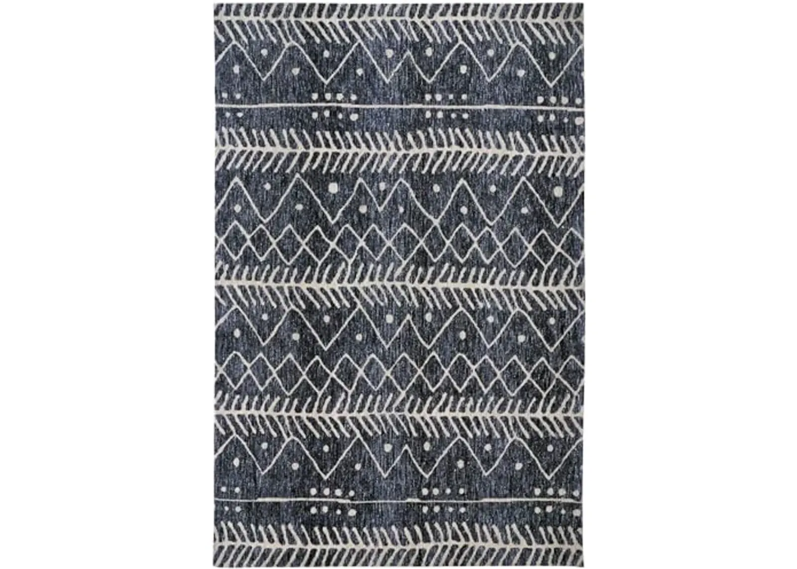 Feizy Rugs - Colton Collection, Transitional Geometric Area Rug - Denim 3'-6" x 5'-6"