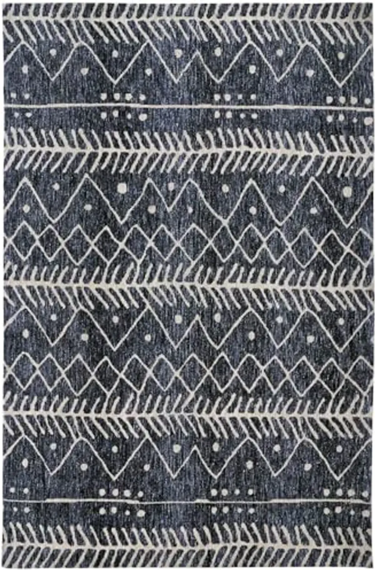 Feizy Rugs - Colton Collection, Transitional Geometric Area Rug - Denim 3'-6" x 5'-6"