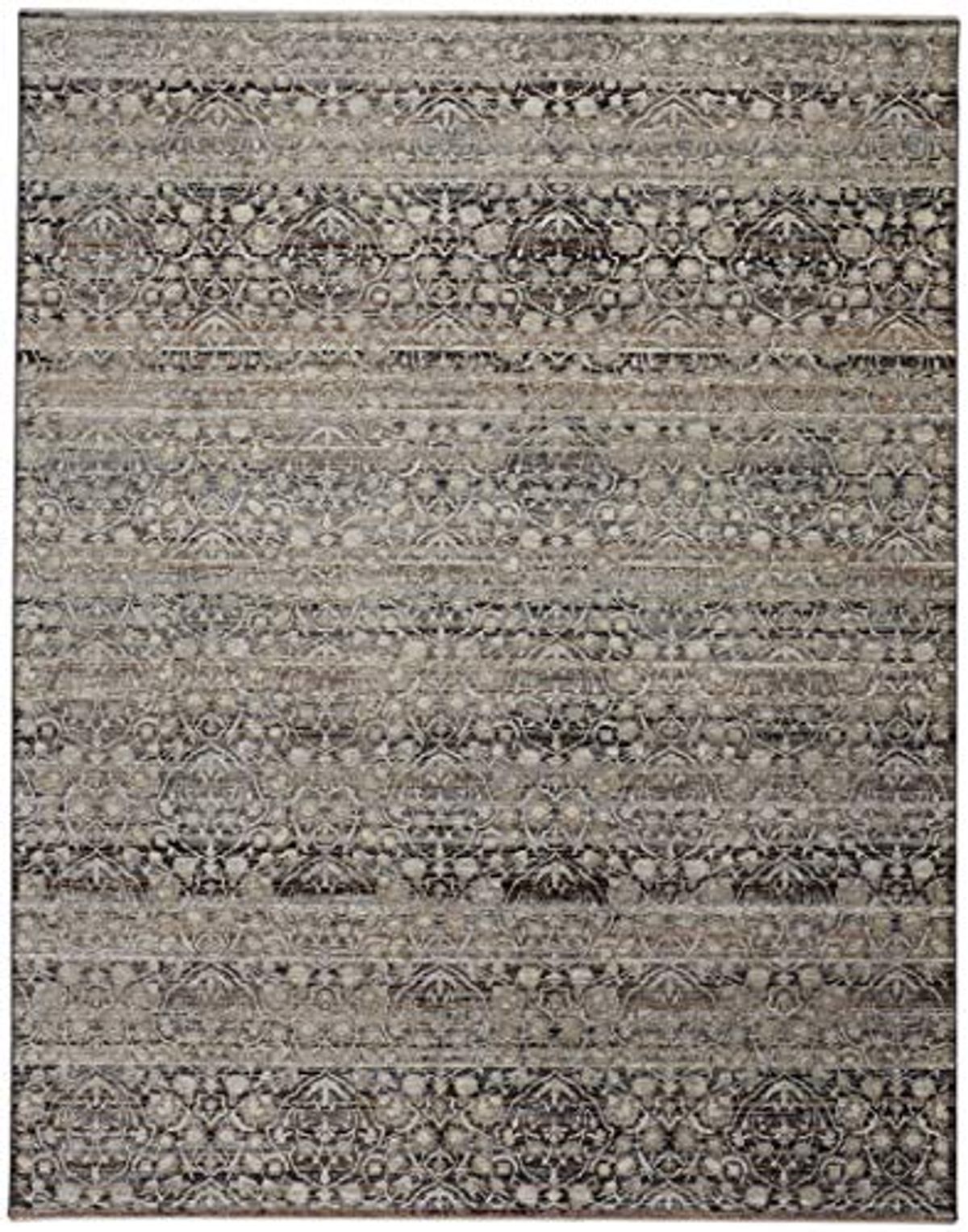 Feizy Rugs - Caprio Collection, Traditional Distressed Area Rug - Stone 2' X 3'-4"