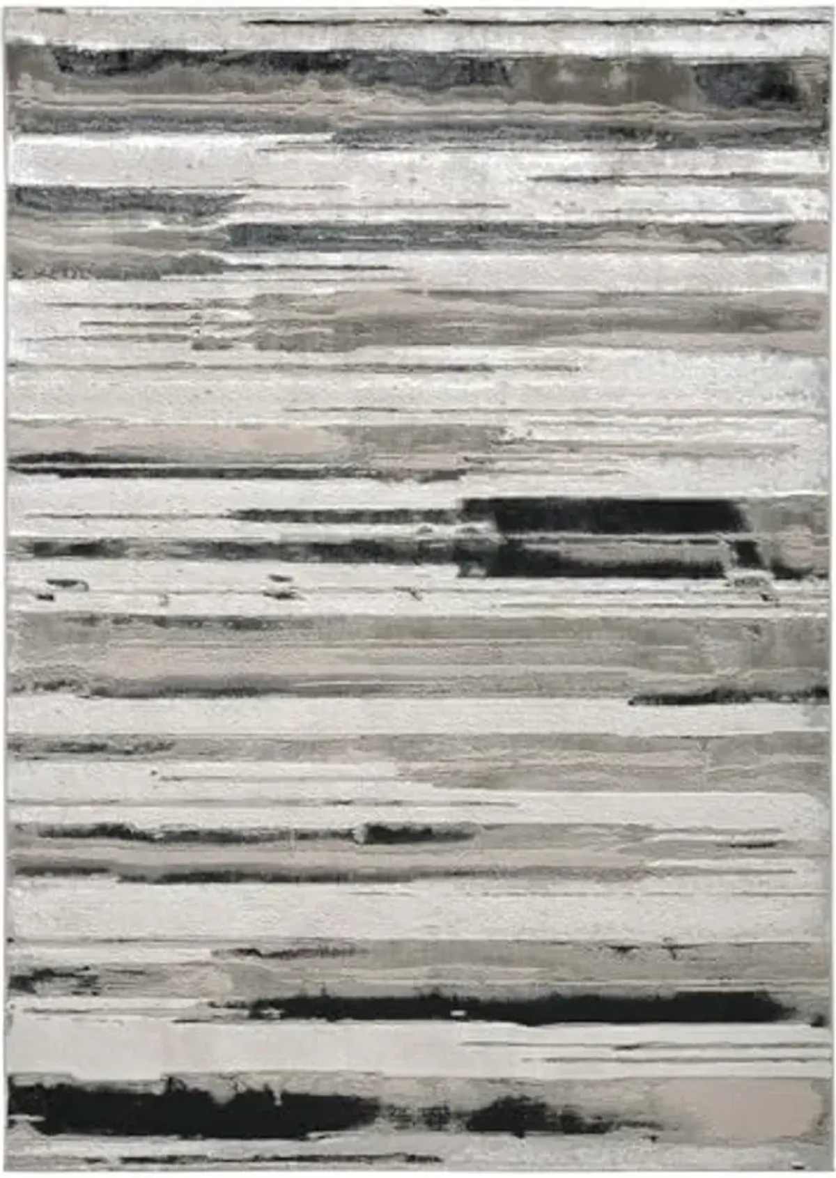 Feizy Rugs - Micah Collection, Contemporary Watercolor Area Rug - Silver 6'-7" X 9'-6"