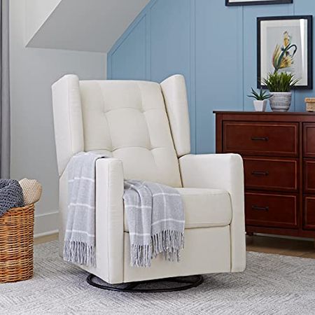 DaVinci Maddox Recliner and Swivel Glider in Natural Oat, Greenguard Gold & CertiPUR-US Certified