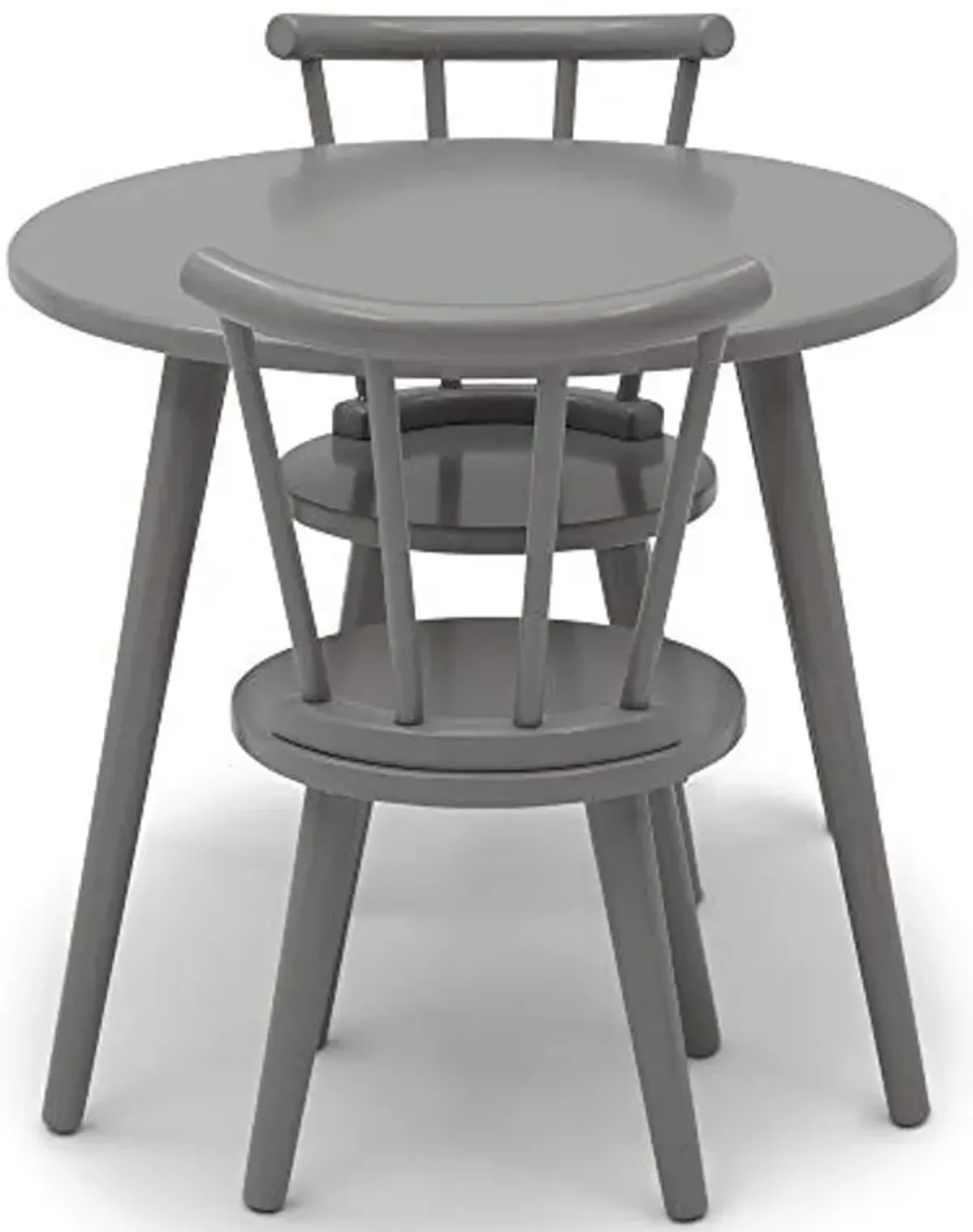 Delta Children Homestead Kids Table & 2 Chairs Set - Ideal for Arts & Crafts, Greenguard Gold Certified, Grey