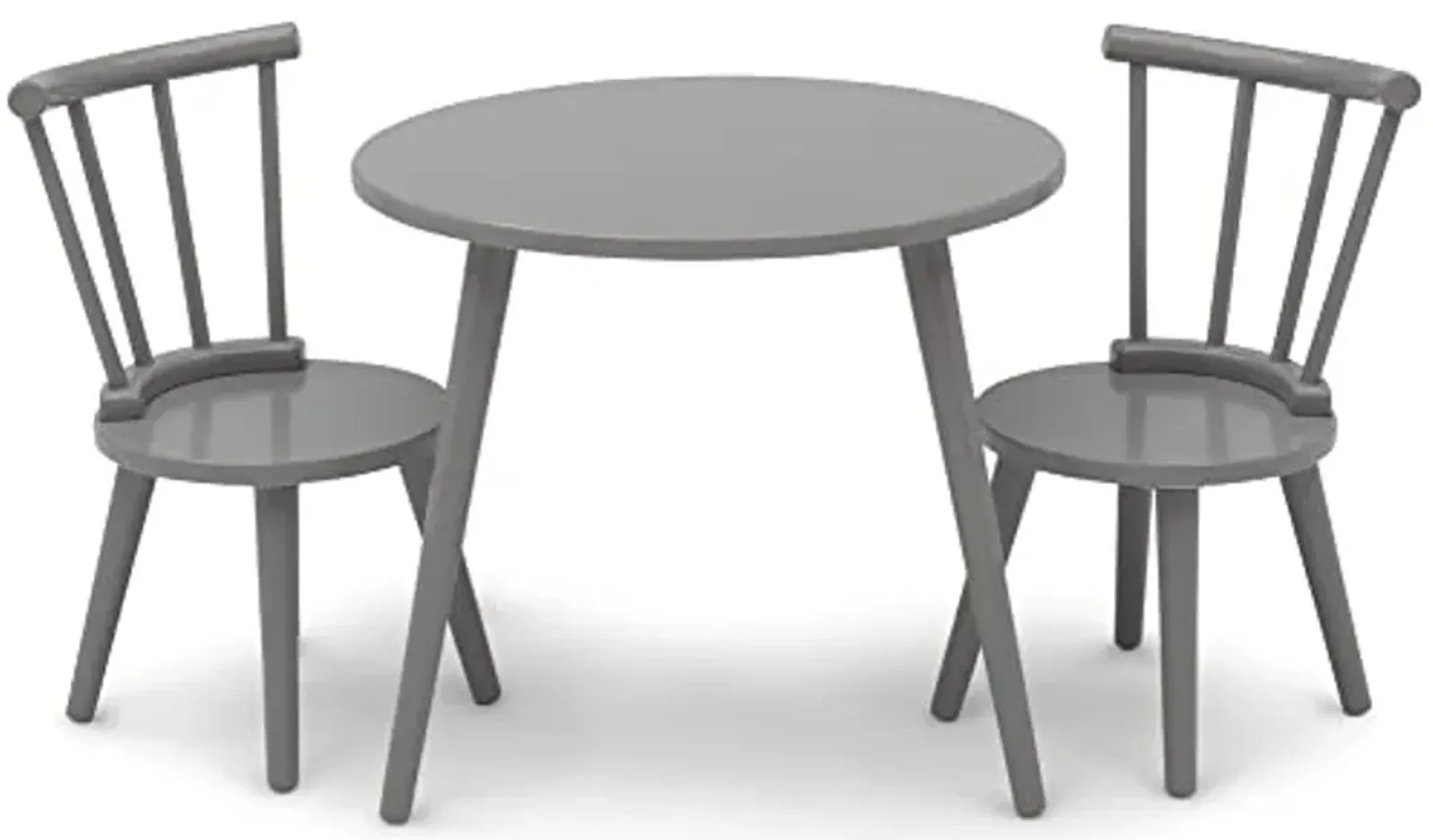 Delta Children Homestead Kids Table & 2 Chairs Set - Ideal for Arts & Crafts, Greenguard Gold Certified, Grey