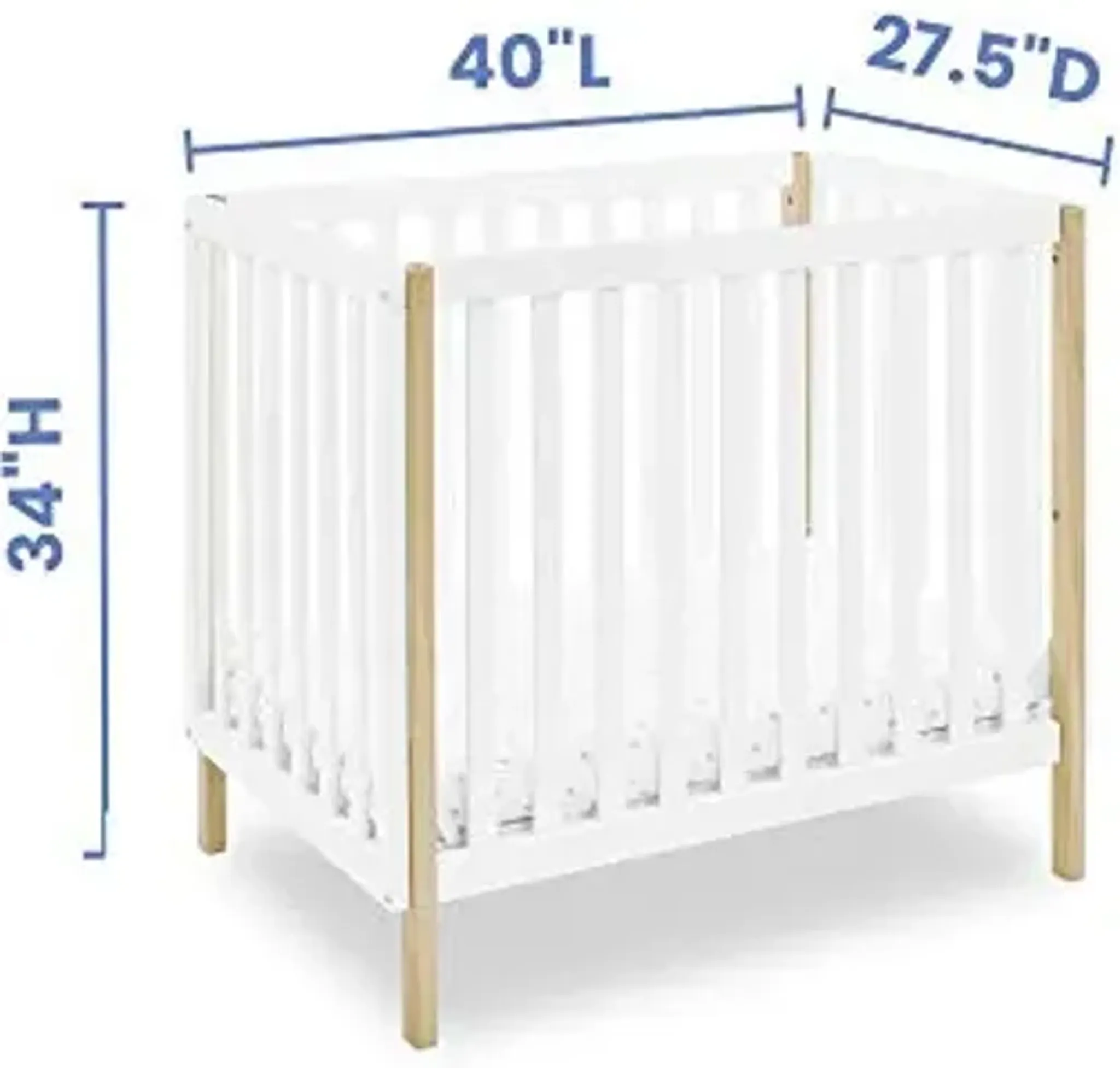 Delta Children Gio Mini Crib with 2.75