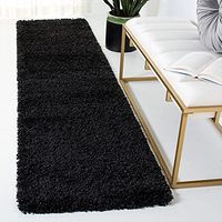 SAFAVIEH California Premium Shag Collection 2'3" x 19 Black SG151 Non-Shedding Living Room Bedroom Dining Room Entryway Plush 2-inch Thick Runner Rug