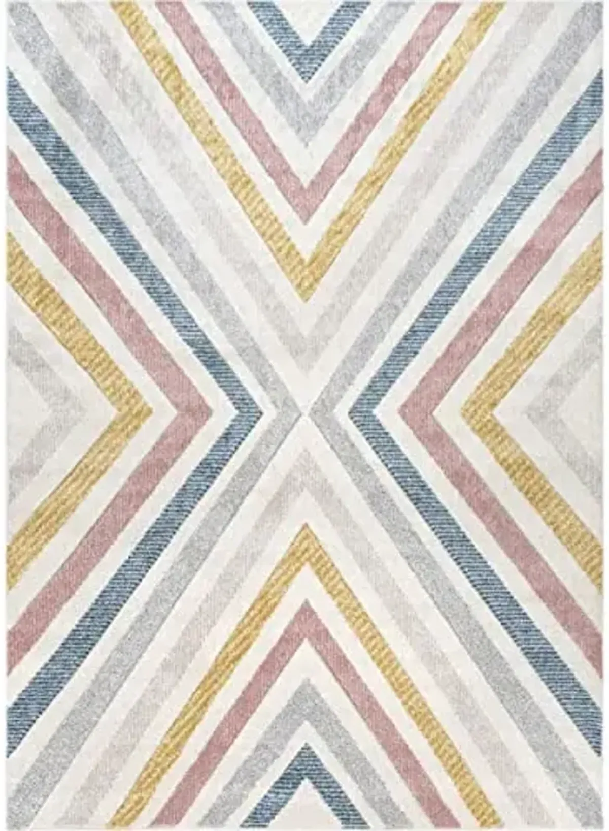 Nuloom Neveah Beige/Ivory, 9' x 12', Contemporary, Chevron, Soft and Cozy, High Traffic, Stain Resistant, Easy Clean, Durable Area Rug for Bedroom, Living Room, Dining Space, Den, Foyer, Entryway