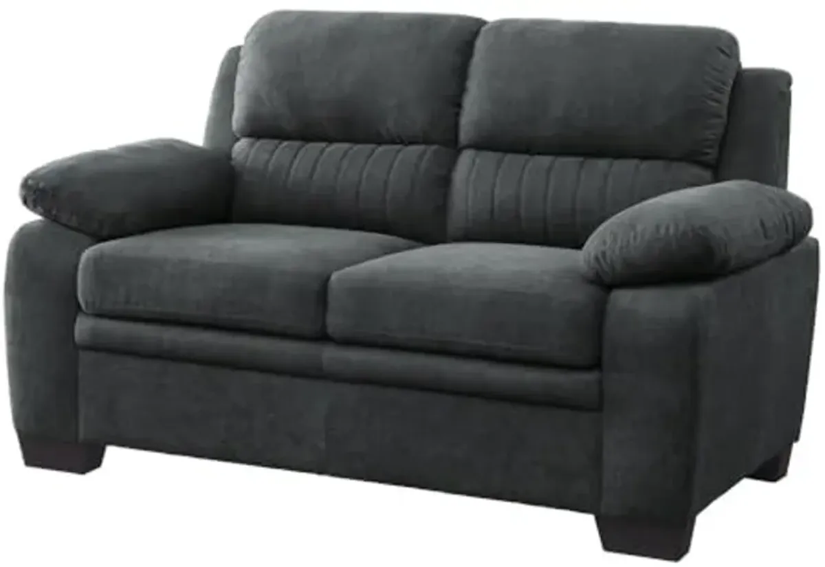 Lexicon Vega 2-Piece Living Room Sofa Set, Dark Gray