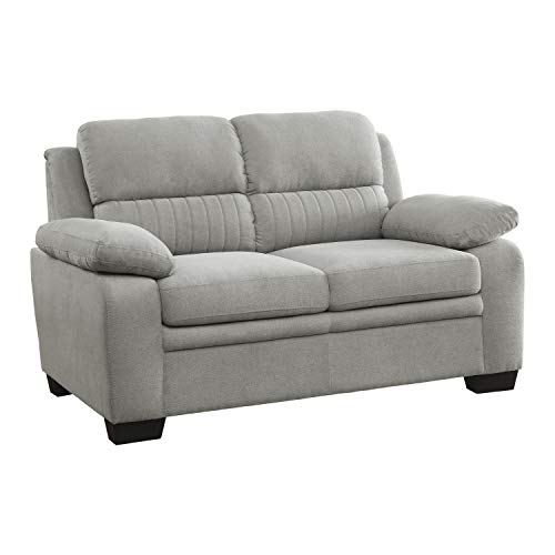 Lexicon Vega Living Room Loveseat, Light Gray