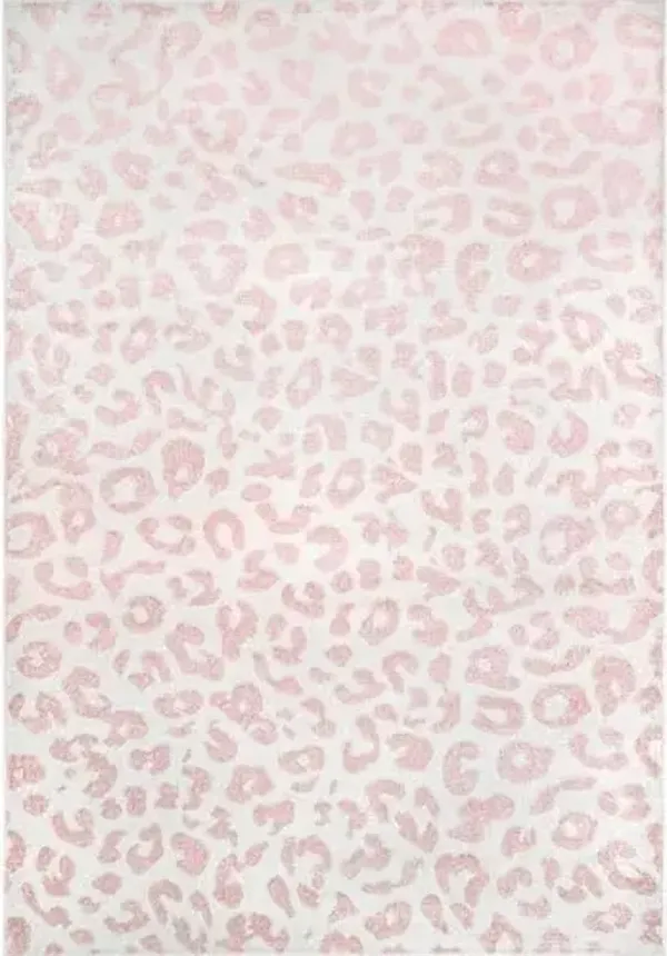 nuLOOM Annette Modern Leopard Print Area Rug, 5x7, Baby Pink
