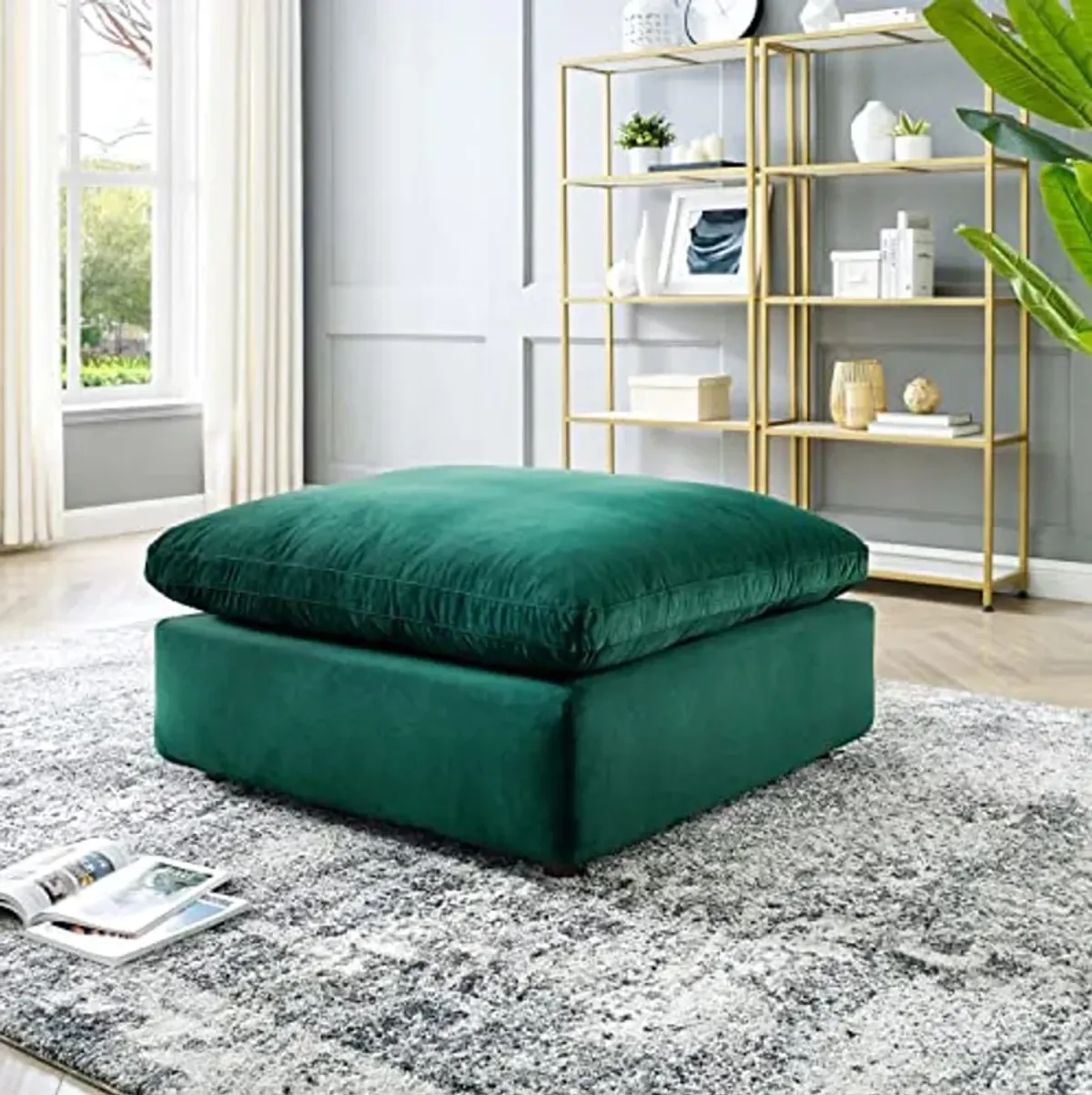 Modway Modular Sofa Commix Down Filled Overstuffed Performance Velvet