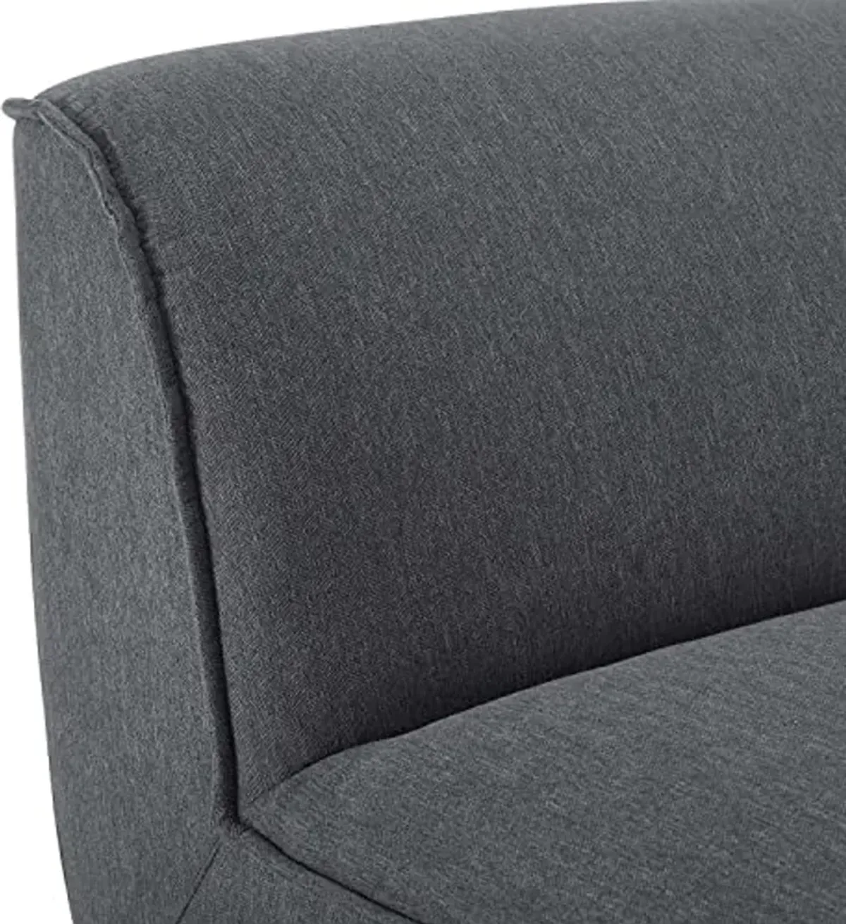 Modway Comprise Fabric Upholstered Sectional, Armless Chair, Charcoal