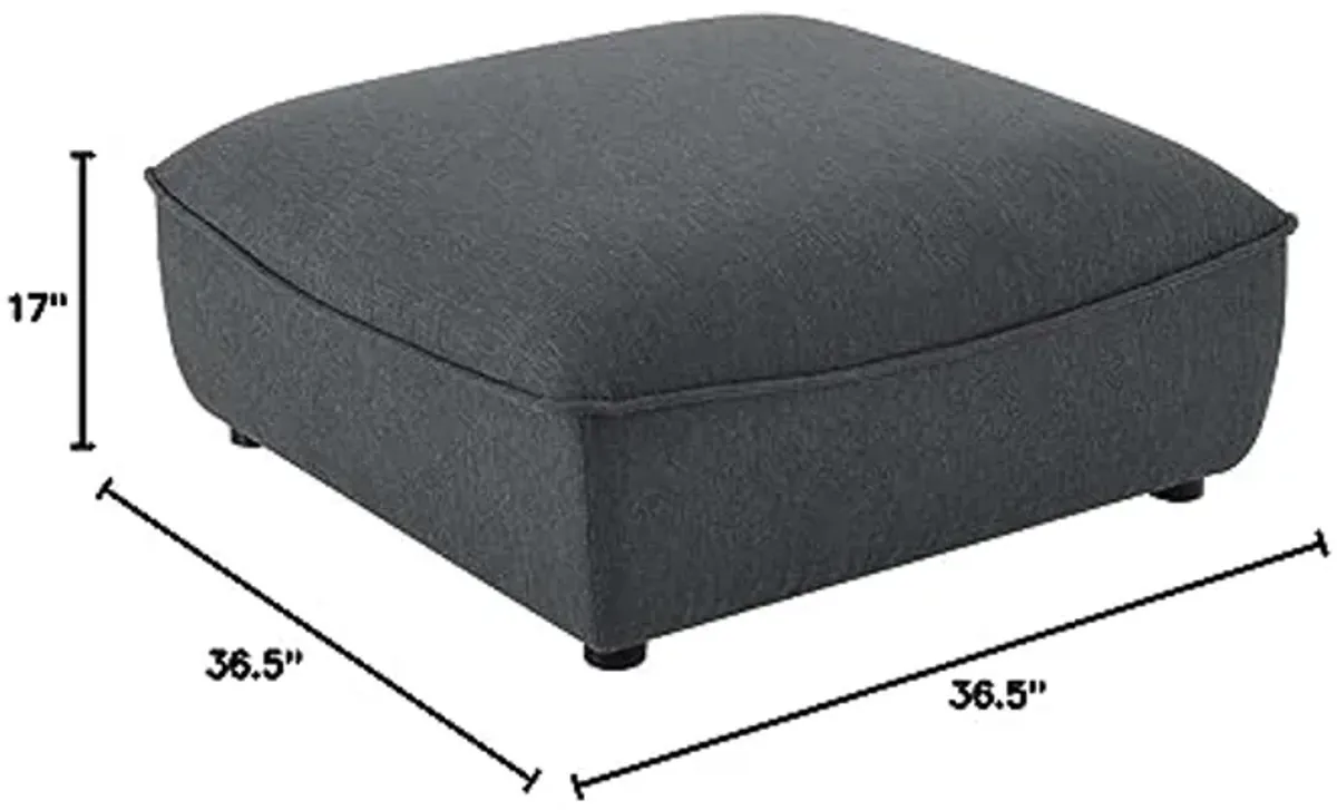 Modway EEI-4419-CHA Comprise Sectional Sofa Ottoman, Charcoal