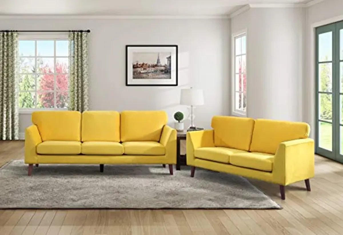 Lexicon Tipton Living Room Loveseat, Yellow