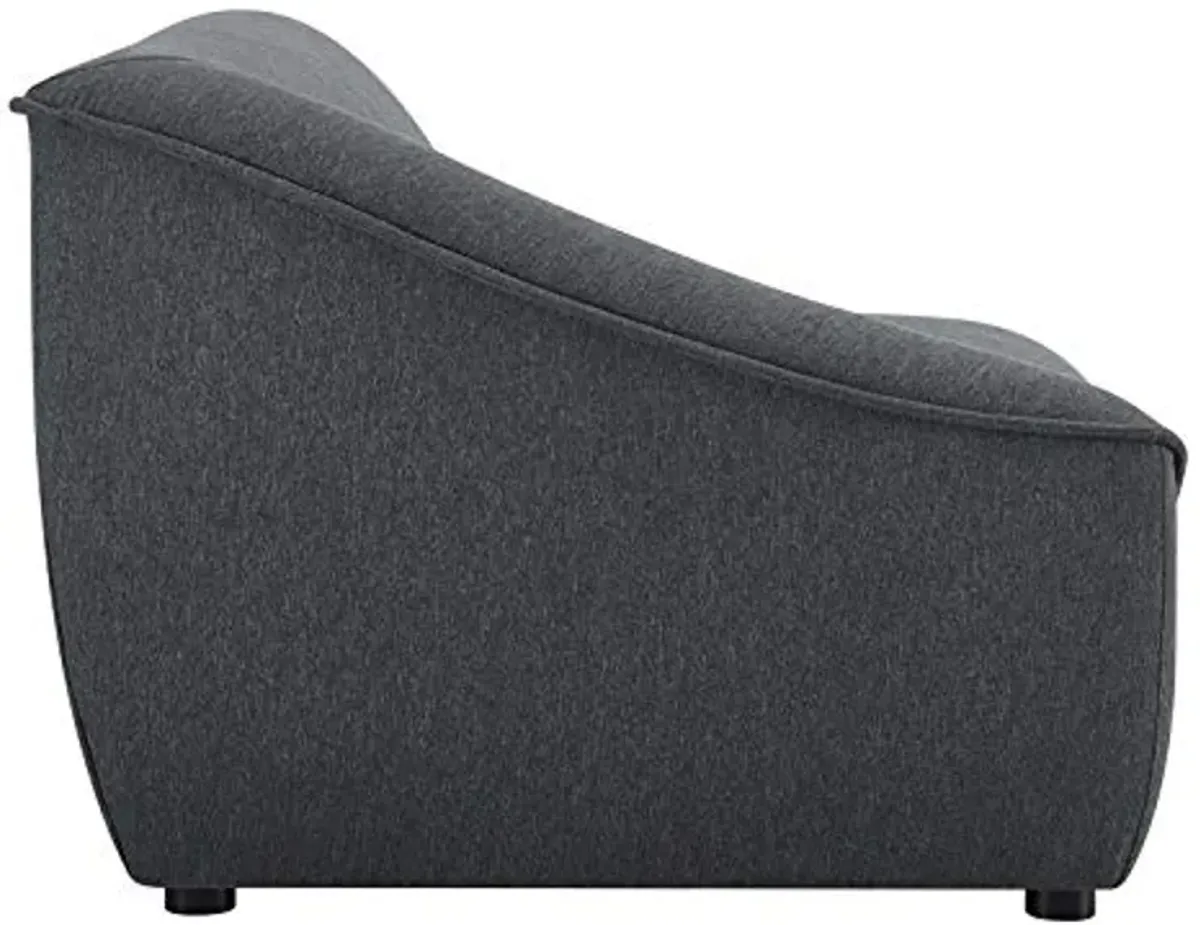 Modway Comprise Fabric Upholstered Sectional Sofa, 5-Piece Set, Charcoal