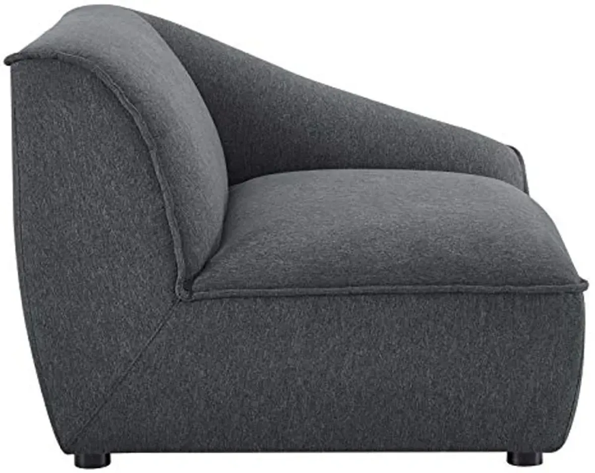 Modway Comprise Fabric Upholstered Sectional Sofa, 5-Piece Set, Charcoal