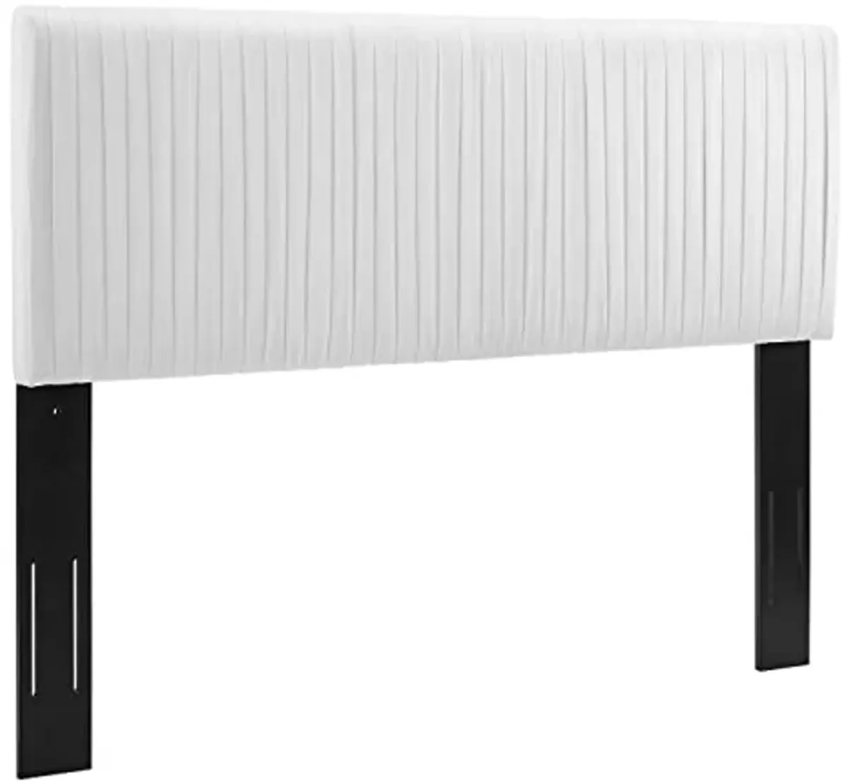 Modway MOD-6326-WHI Eloise Channel Tufted Performance Velvet Twin Headboard, White