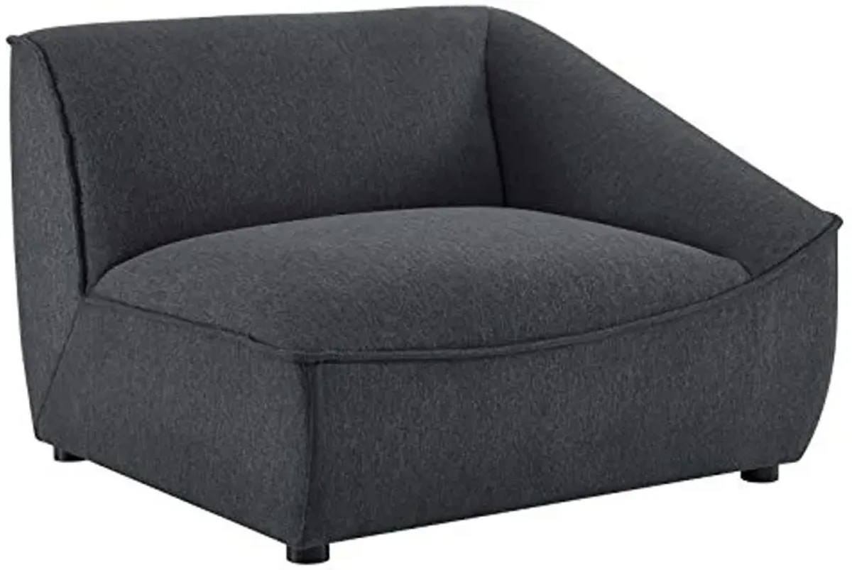 Modway Comprise Fabric Upholstered Sectional Sofa, 6-Piece w/Double Chaise, Charcoal