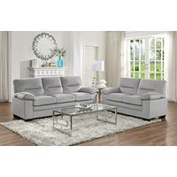 Lexicon Dawson 2-Piece Living Room Set, Gray