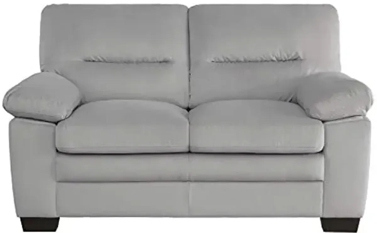 Lexicon 63" Sofa, Comfy Modern Sofa with Pillow-Top Arms, Couch for Living Room Apartment Lounge, Solid and Easy to Assemble, 2-Seater Couch, Gray​