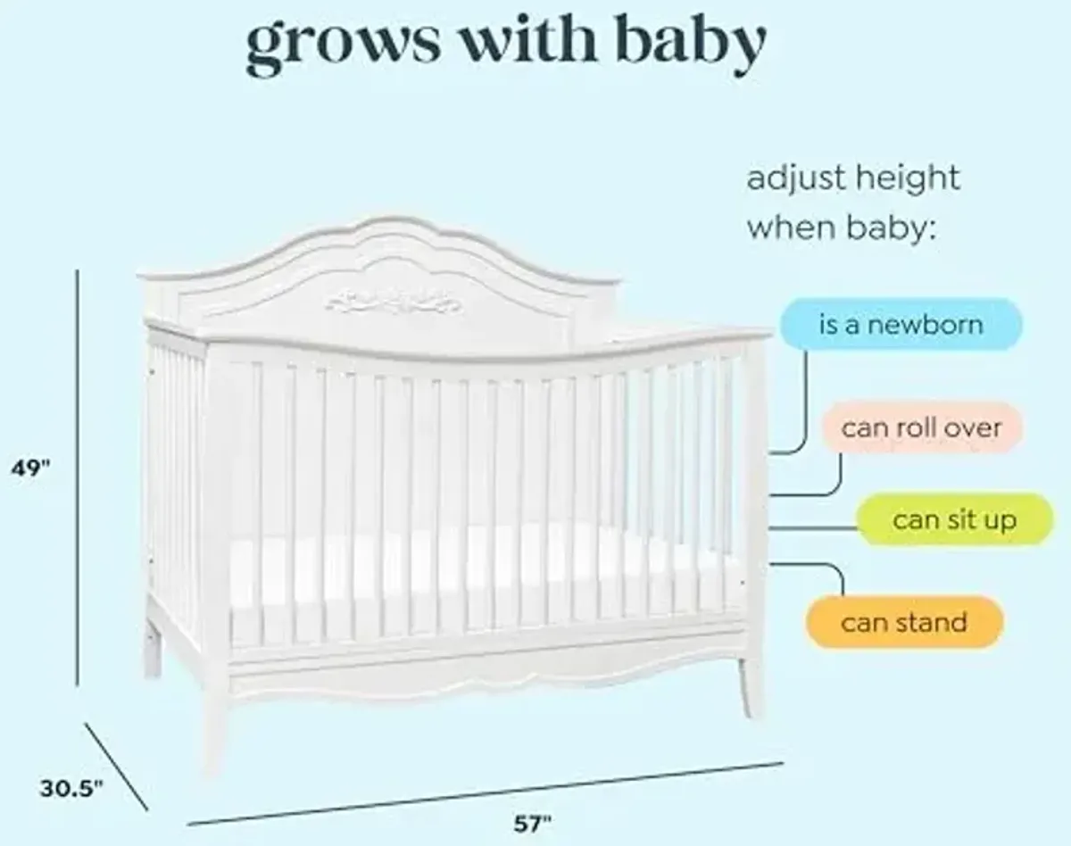 DaVinci Fiona 4-in-1 Convertible Crib in White, Greenguard Gold Certified