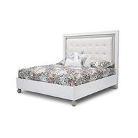 Aico Amini Sky Tower E King Platform Bed in White Cloud