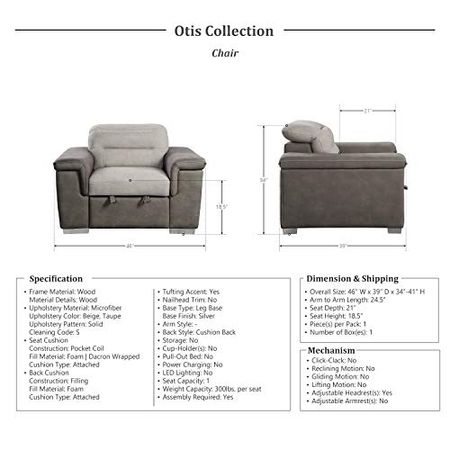 Lexicon Otis 2-Piece Living Room Set, Two-Tone