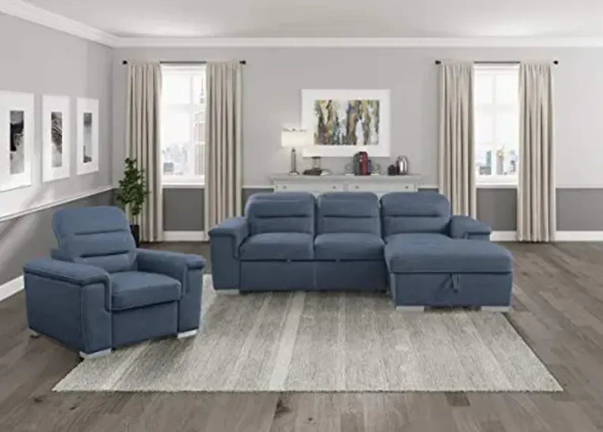 Lexicon Otis 2-Piece Living Room Set, Blue