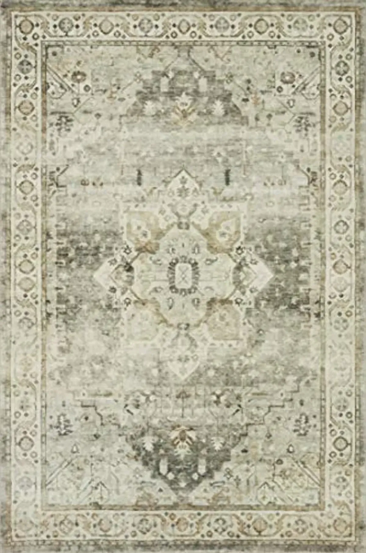 Loloi II Rosette Sage/Beige 2'-6" x 7'-6" Runner Rug