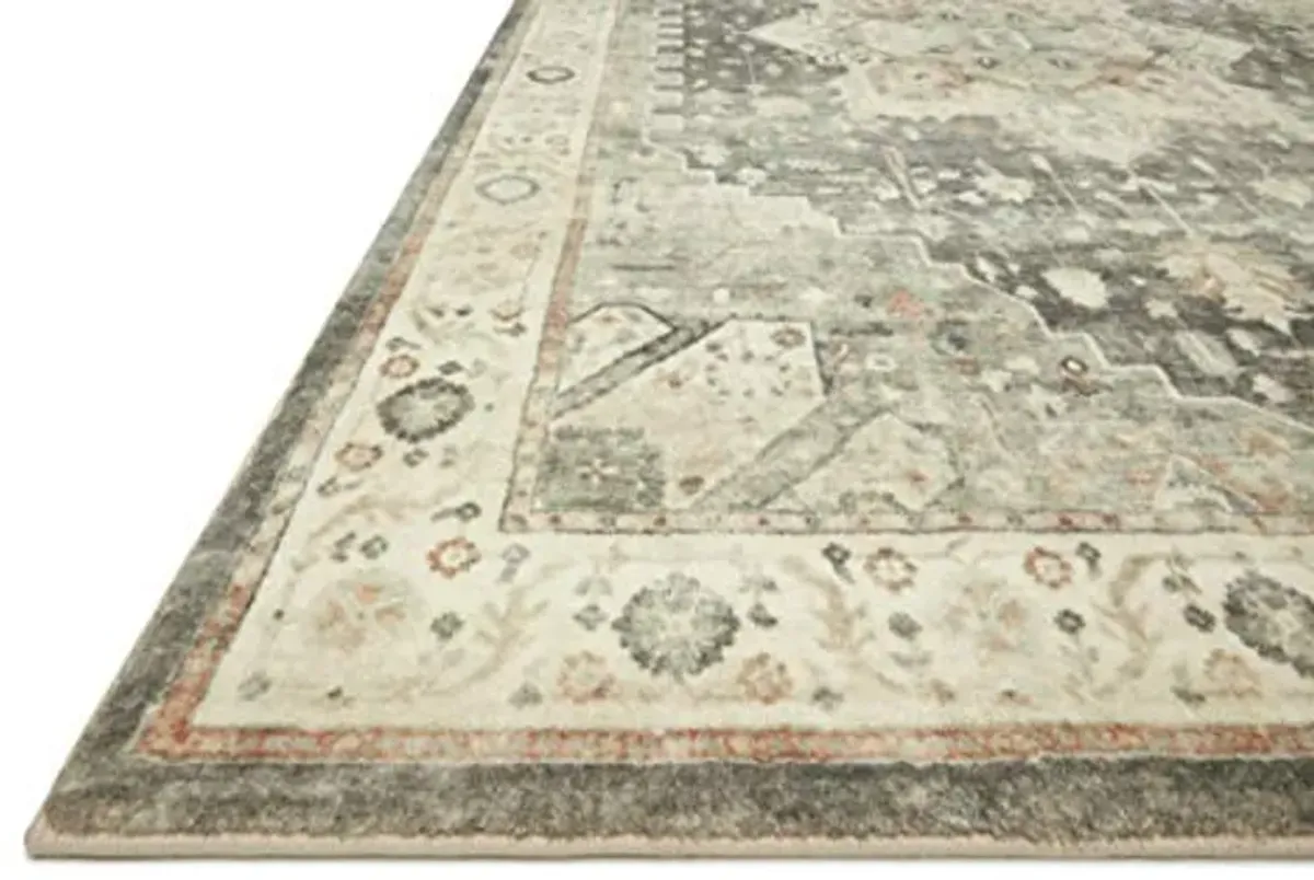 Loloi II Rosette Slate/Ivory 2'-6" x 9'-9" Runner Rug