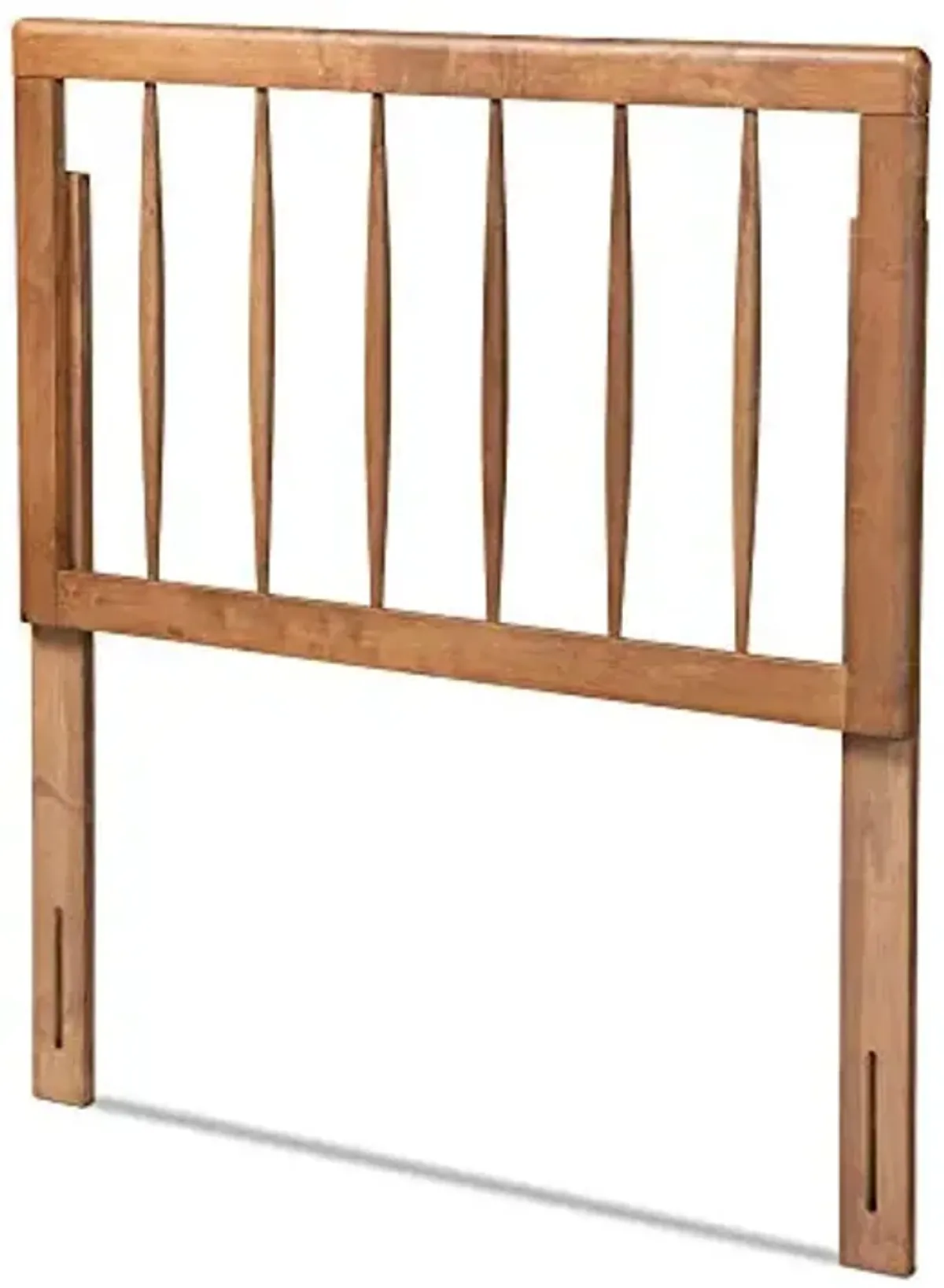 Baxton Studio Valin Modern and Contemporary Ash Walnut Finished Wood Twin Size Headboard