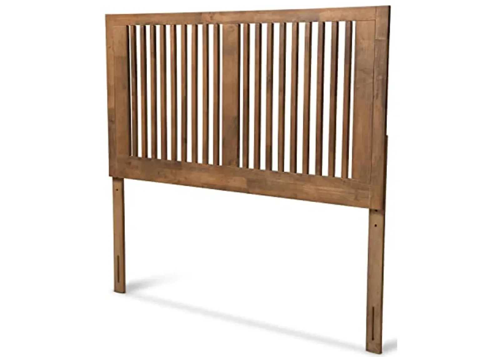 Baxton Studio Harena Modern and Contemporary Transitional Ash Walnut Finished Wood Queen Size Headboard