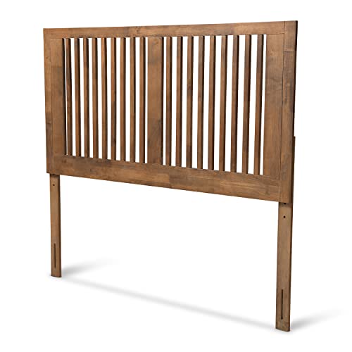 Baxton Studio Harena Modern and Contemporary Transitional Ash Walnut Finished Wood Full Size Headboard