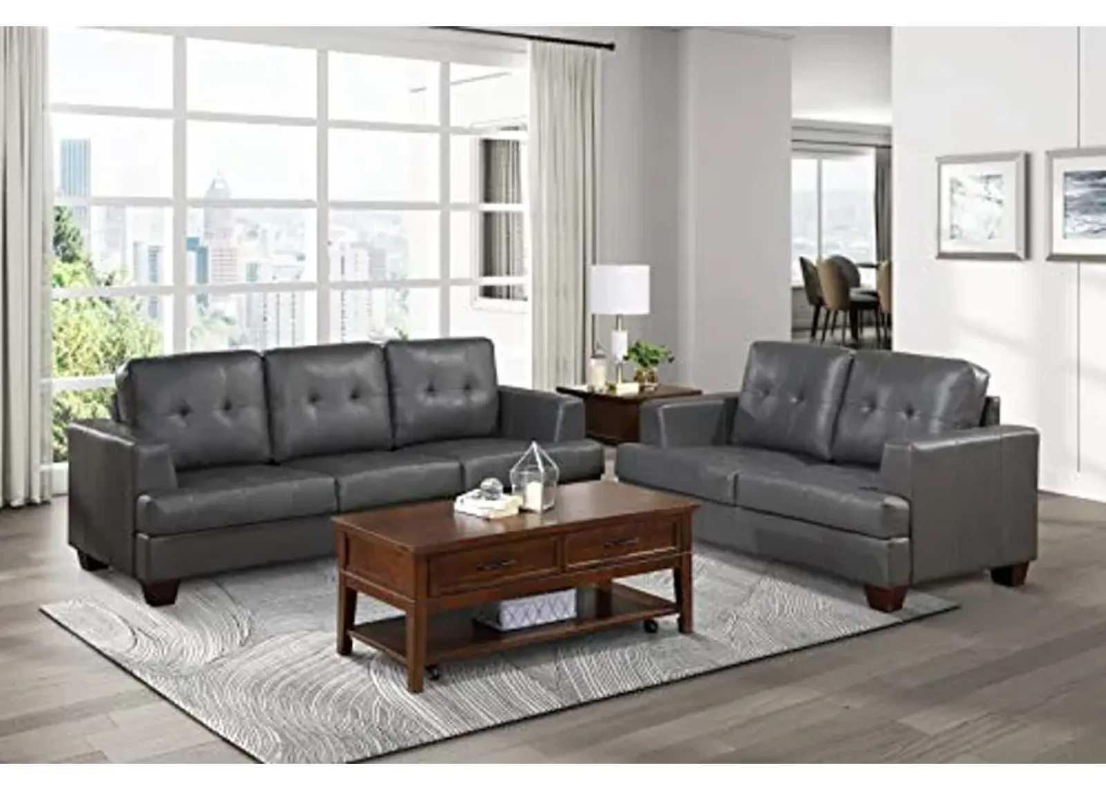 Lexicon Roff 2-Piece Living Room Set, Gray