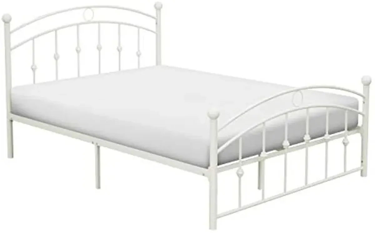 Lexicon Temecula Metal Platform Bed, Twin, White