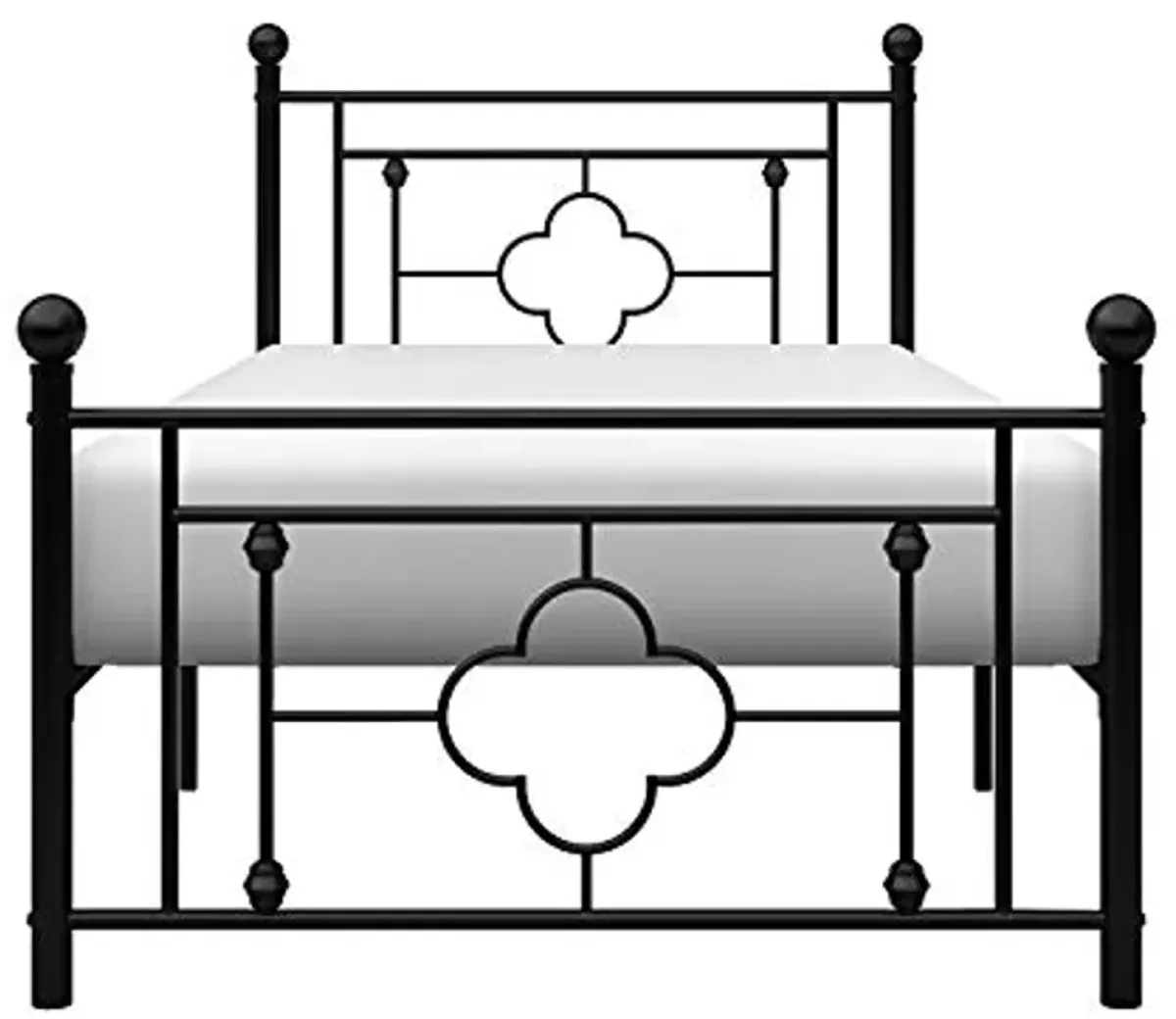 Lexicon Pomona Metal Platform Bed, Twin, Black