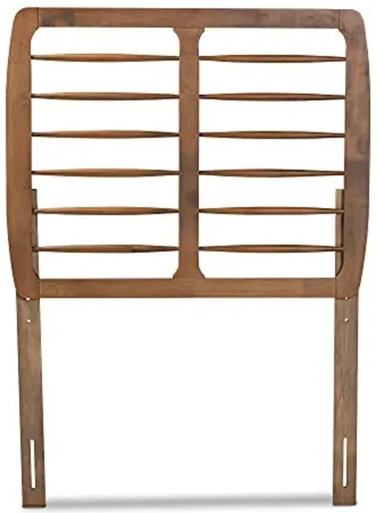 Baxton Studio Carolyn Mid-Century Modern Ash Walnut Finished Wood Twin Size Headboard