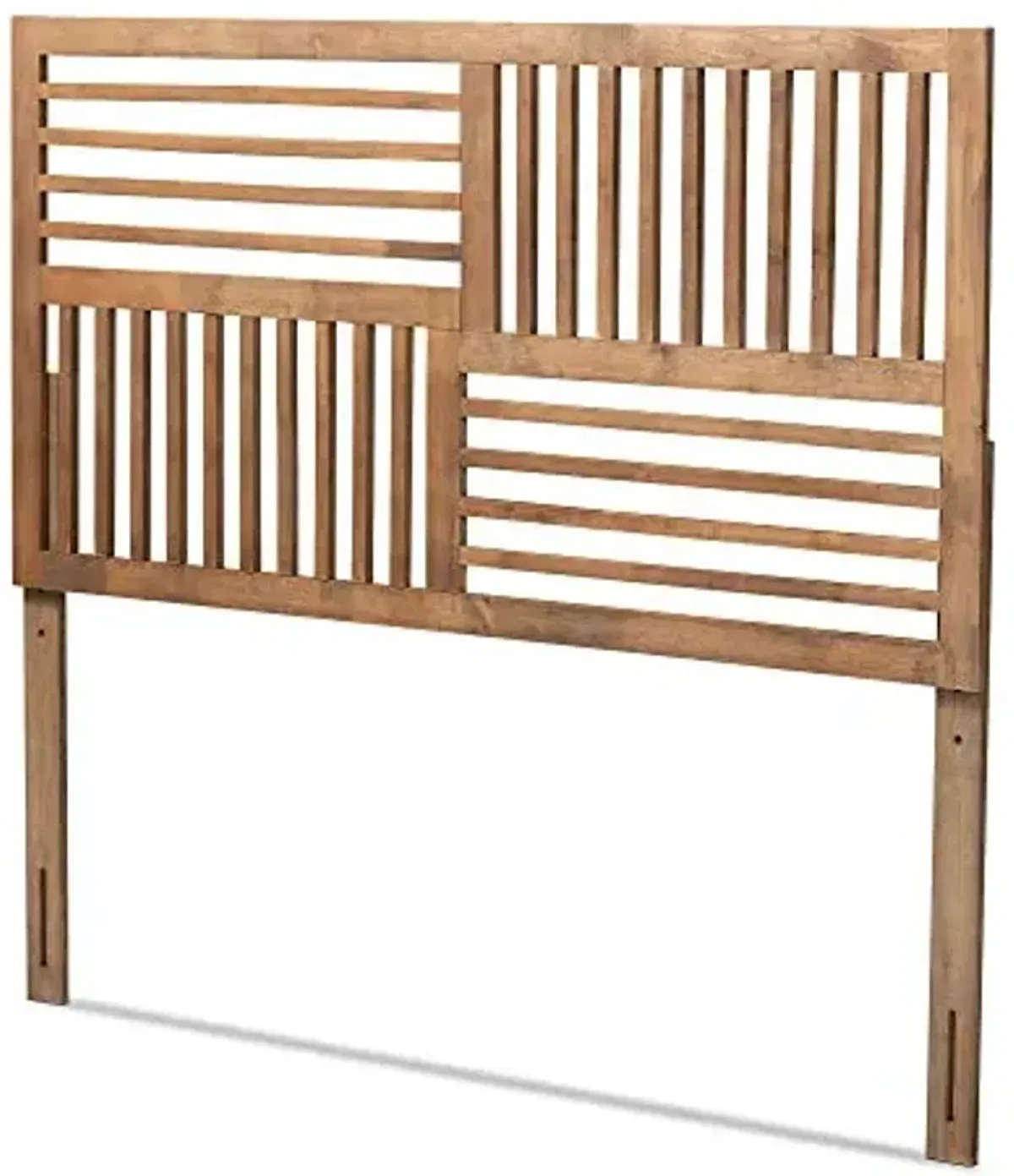 Baxton Studio Adler Modern and Contemporary Transitional Ash Walnut Finished Wood King Size Headboard