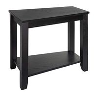 Lexicon Alder Wood Wedged Chairside Table, 16" x 24", Black