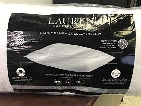 Lauren Ralph Lauren Silver Comfort Dacron Memorelle Bed Pillow King