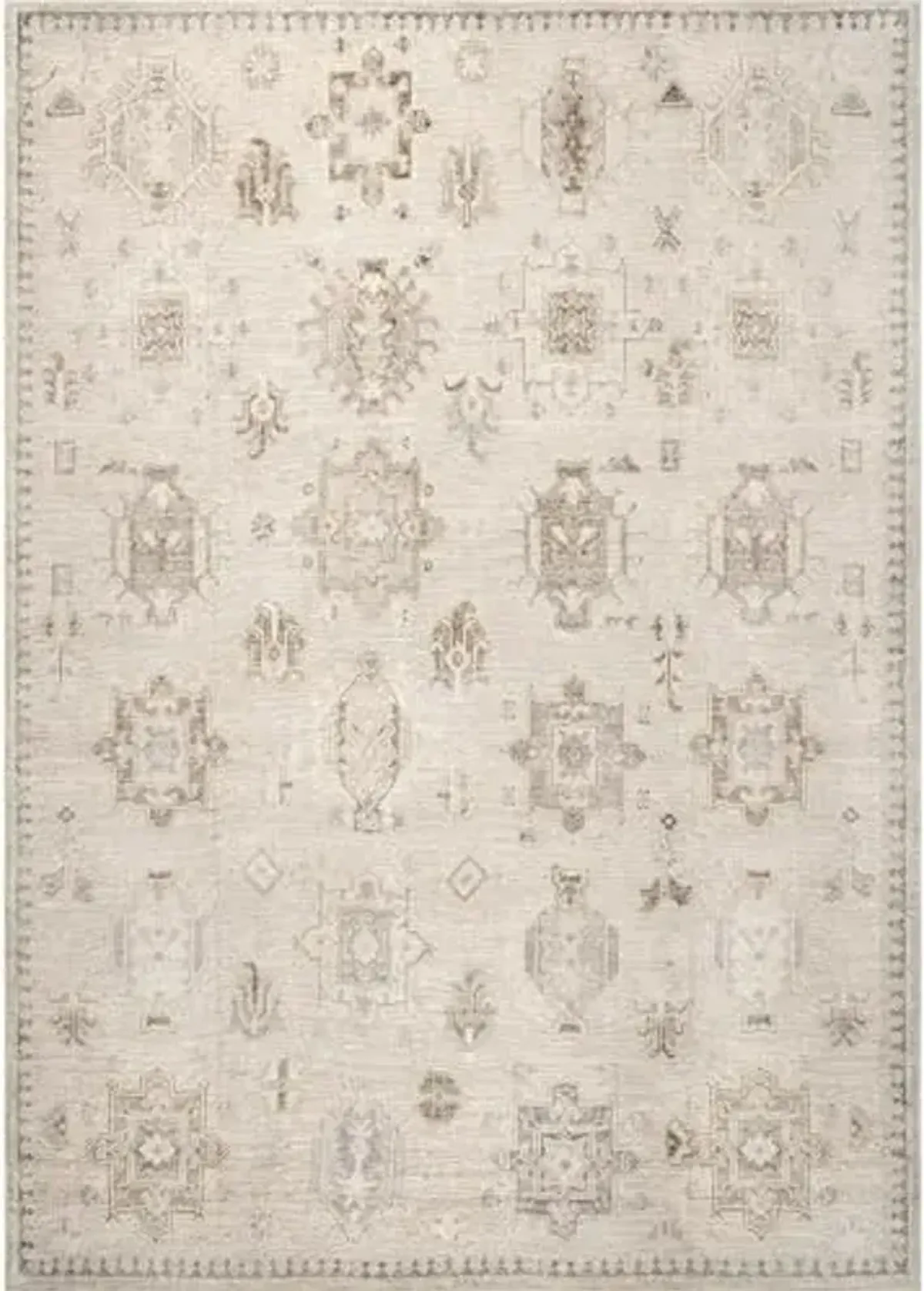 Nuloom SpinClean Krystin Beige/Ivory, 5' x 8', Recycled, Soft and Cozy, High Traffic, Stain Resistant, Easy Clean, Durable, Machine Washable Area Rug for Bedroom, Living Room, Dining, Entryway