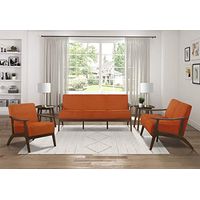 Lexicon Savry 3-Piece Living Room Set, Orange