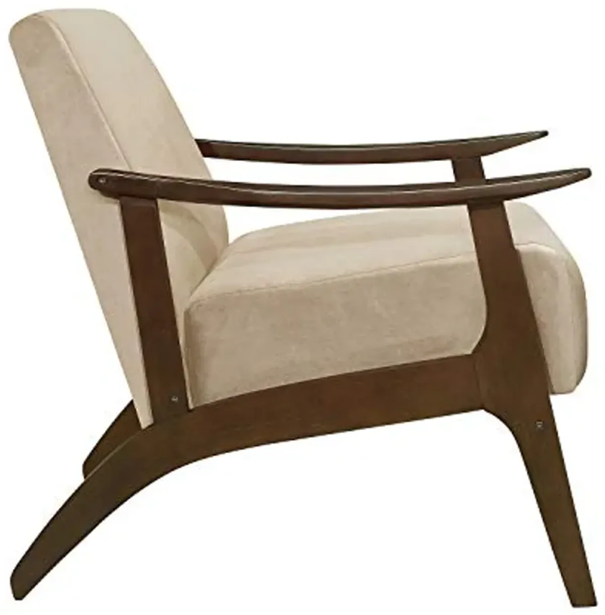 Lexicon Savry 29" W Fabric Wood Arm Accent Chair, Light Brown