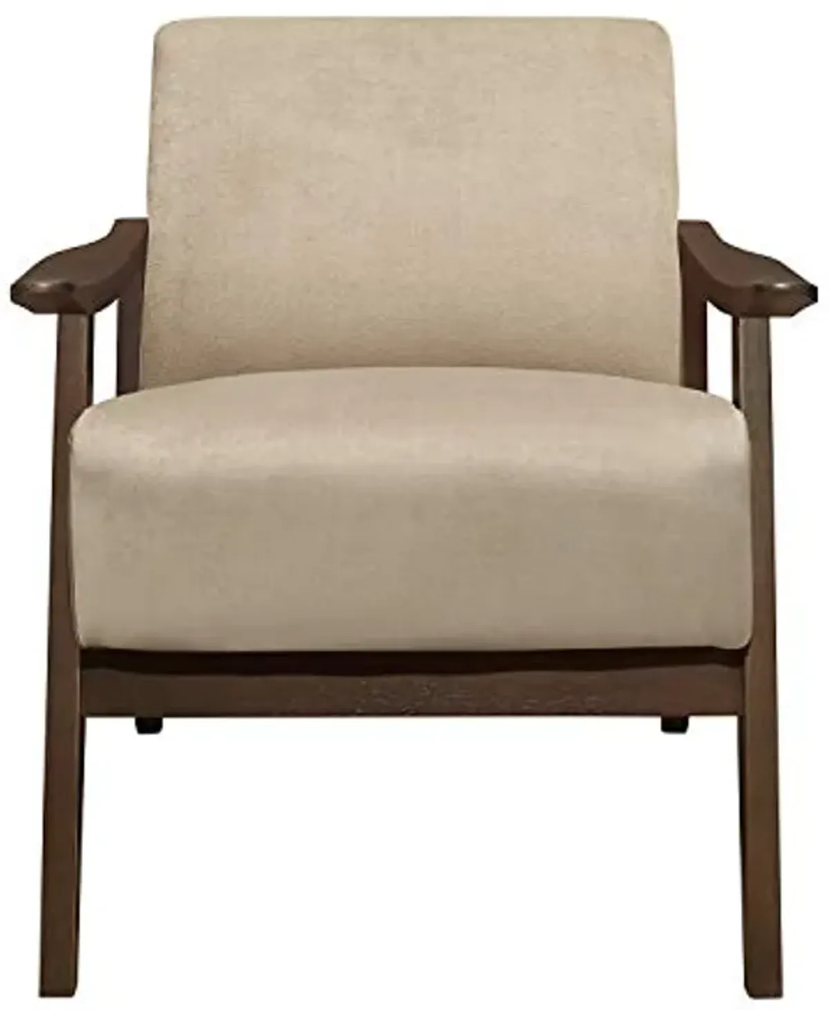 Lexicon Savry 29" W Fabric Wood Arm Accent Chair, Light Brown