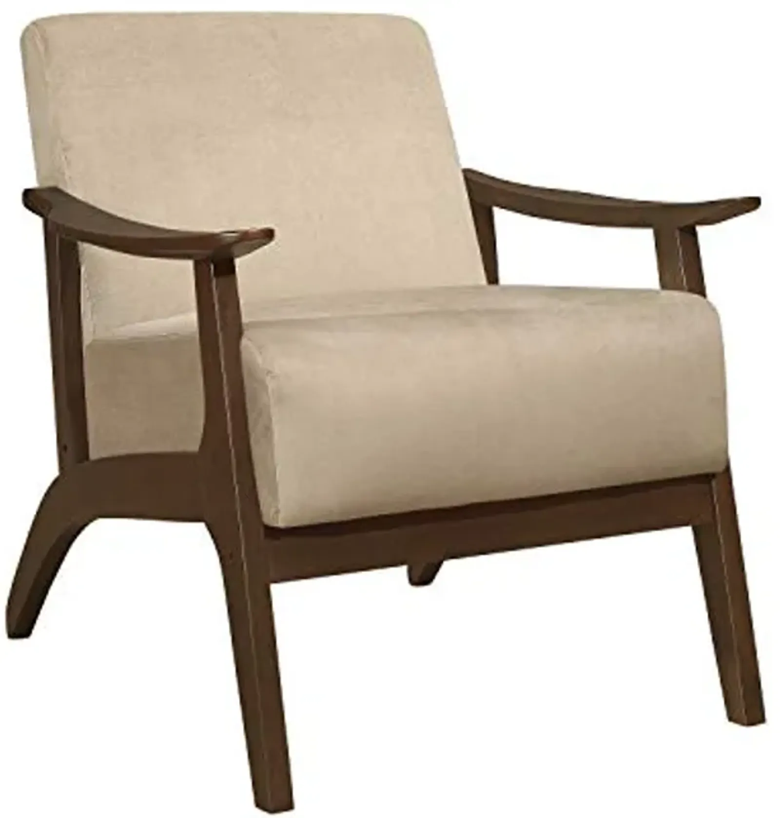 Lexicon Savry 29" W Fabric Wood Arm Accent Chair, Light Brown