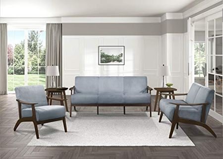 Lexicon Savry Piece 3 Living Room Set, Blue Gray