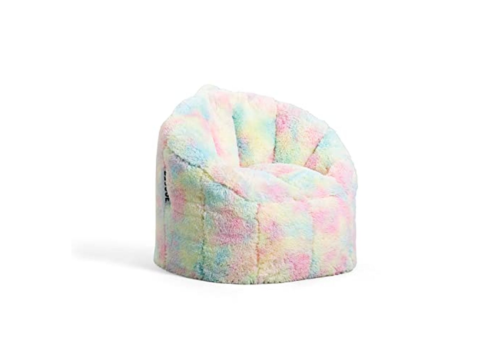 Big Joe Milano Bean Bag Chair, Unicorn Rainbow Tie Dye Plushie Fur, 2.5ft