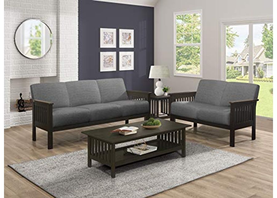 Lexicon Noel 2-Piece Living Room Sofa Set, Gray