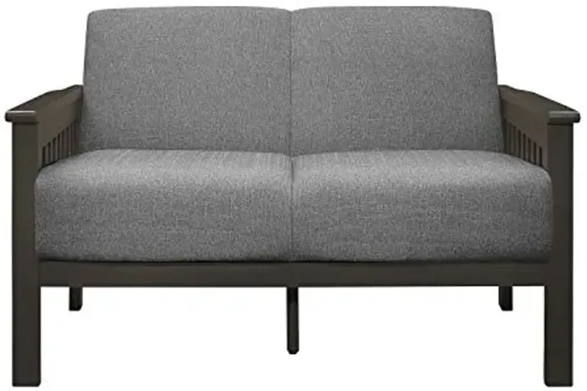Lexicon Noel 49.5" W Fabric Living Room Sofa Loveseat, Gray